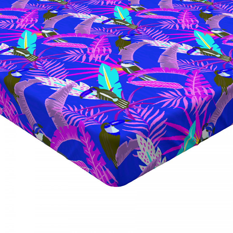 Microfiber Floral Fitted Sheet, Twin XL Fitted Sheet