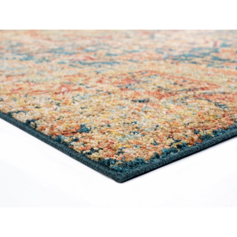 Hicklin Synthetic Oriental Indoor Rug, Rectangle 9'10" x 13'2"