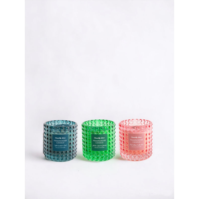 Scented Jar Candle with Glass Holder