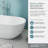 HIGEINE 59"  Acrylic Freestanding Bathtub, Deep Soaking Tub, Modern Back To Wall Tub with Integrated Center Drain and Overflow