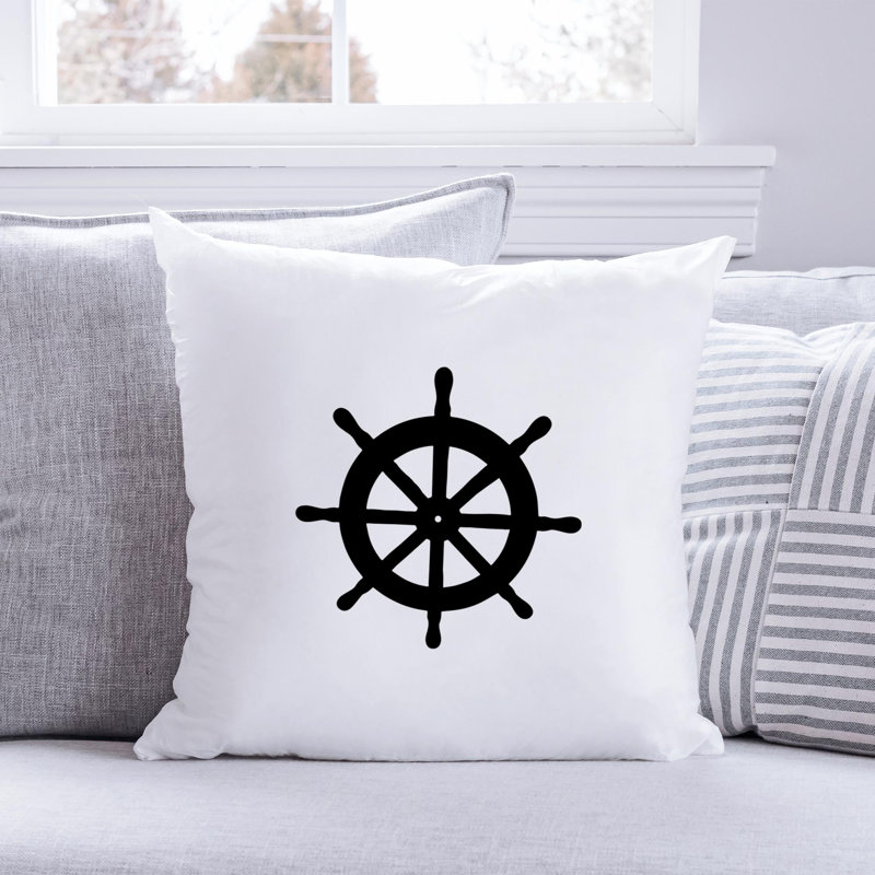 Nautical Sea Life_490 - Coussin décoratif avec coussin décoratif, H 18 po x l 18 po