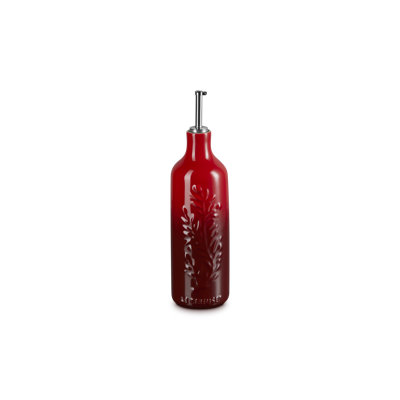 Le Creuset Stoneware Olive Branch Collection Oil Cruet, 20 Oz. - Cerise