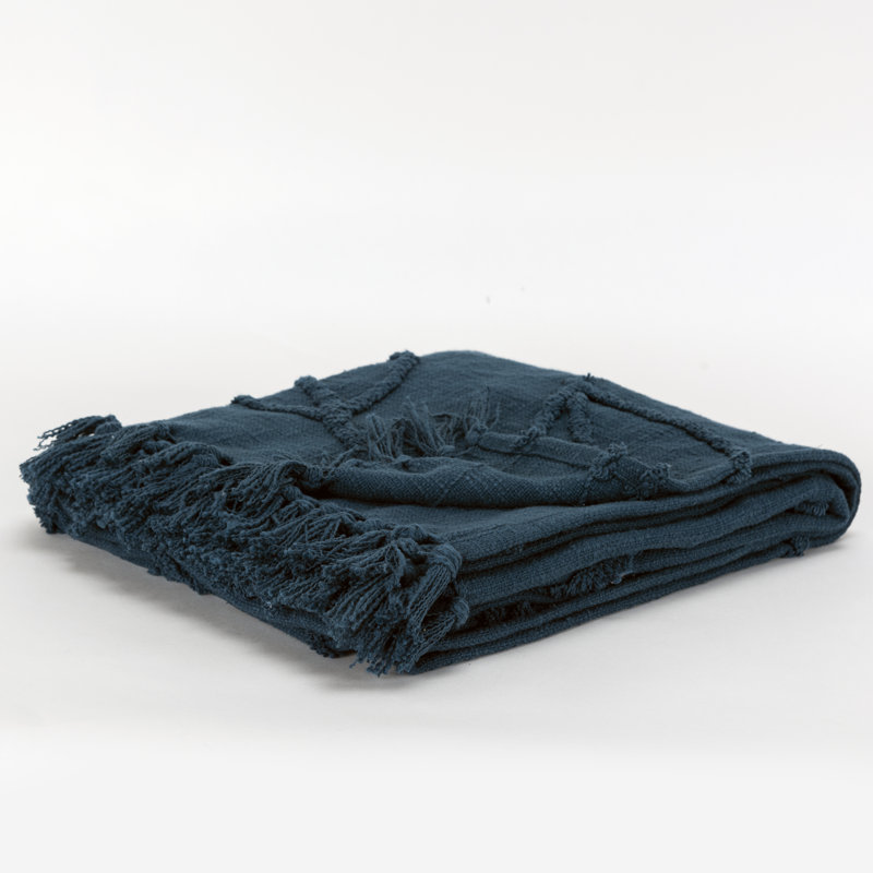 Jeté en coton Detrick, Bleu sarcelle