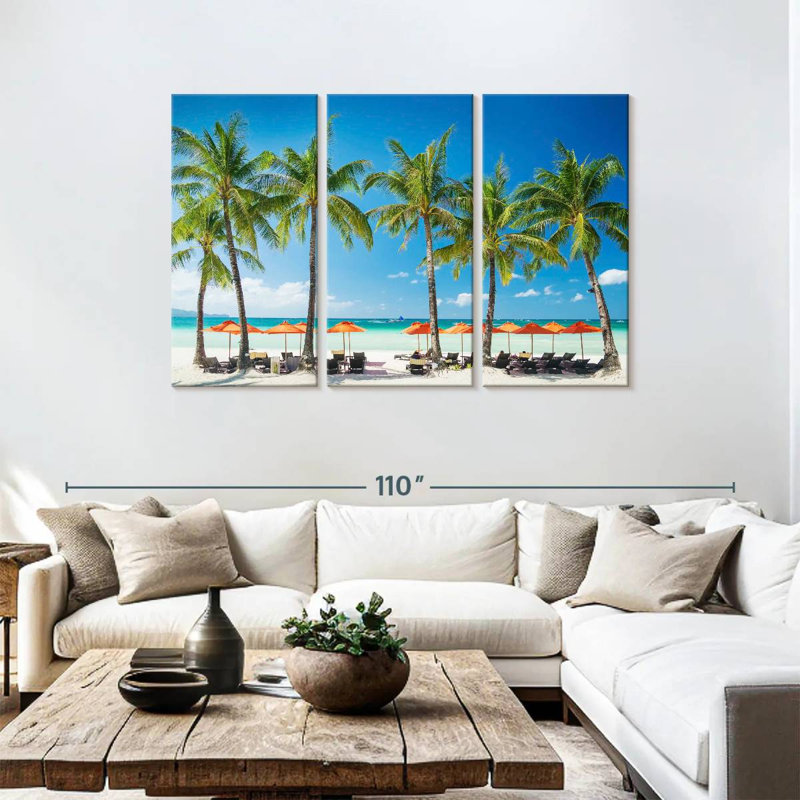 Parasol de plage Gillard Boracay, H 48 po x l 74 po