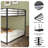 Adam Sturdy Full Over Full Bunk Bed Metal Black For Kids And Adult, Low Profile Full Over Full Bunk Bed With Ladder And Guardrails, Easy Climbing, Beds For Bedroom