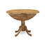 L'ensemble 5 pièces de table et chaises de cuisine comprend une table de salle à manger ronde avec Dropleaf et 4 chaises de salle à manger Parson en tissu brun naturel-1891728520-1891728523