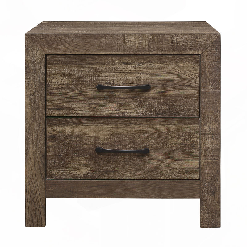 Table de chevet de style rustique, table de bout de chambre à coucher avec tiroirs, table de chevet contemporaine pour la maison