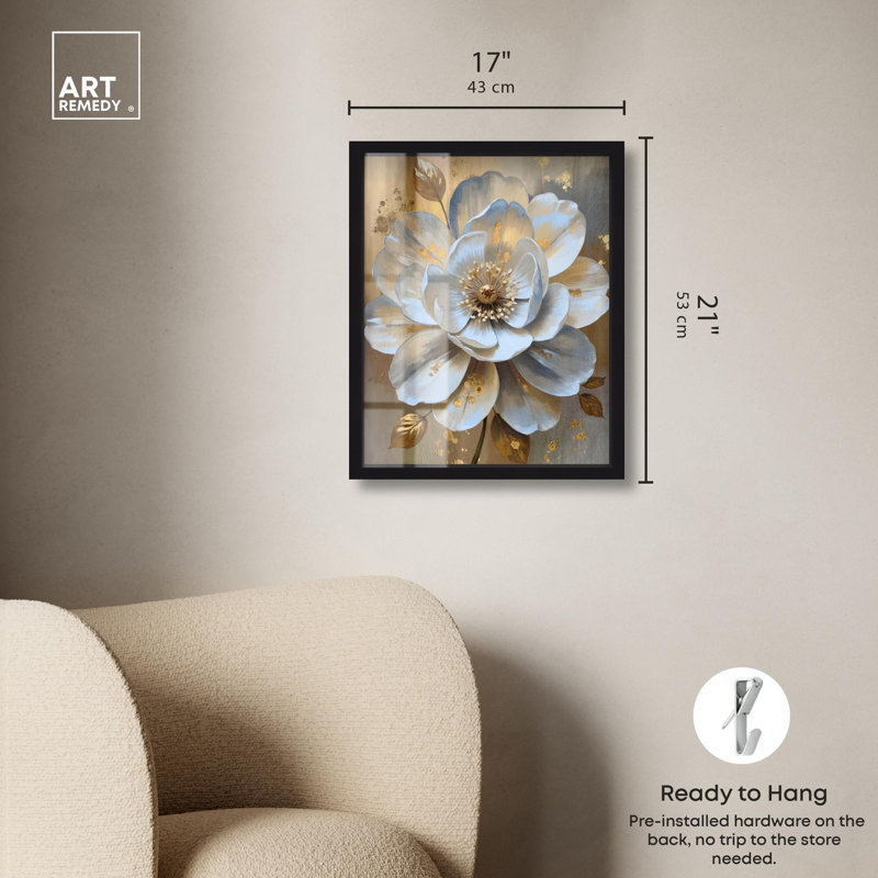 Blooming Elegance, Noir, H 21 po x l 17 po