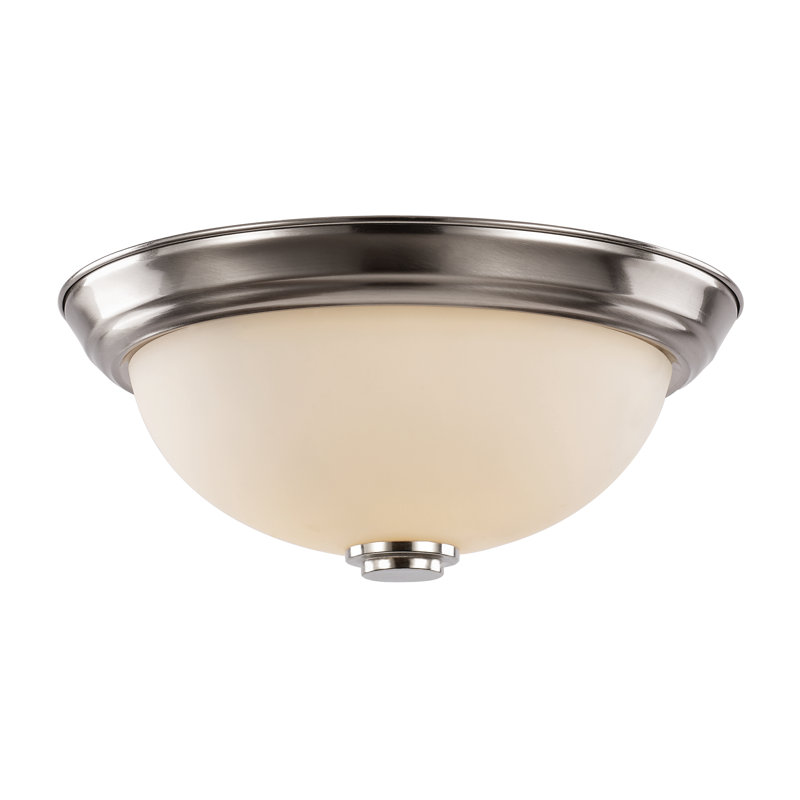 Plafonnier encastré 3 lumières 15 po Juli, Nickel brossé