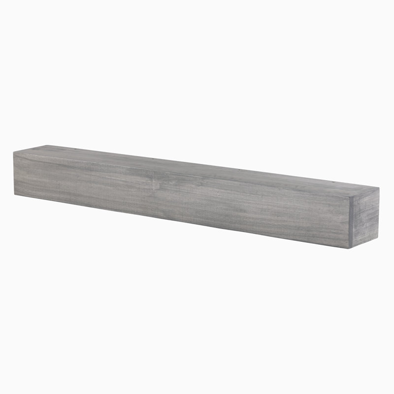 Tablette de manteau de cheminée style campagnard moderne, 36", Gris cendré, 6.25"