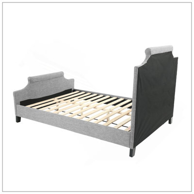 Lit double élégant avec une construction de haute qualité et un assemblage facile, parfait pour les chambres modernes