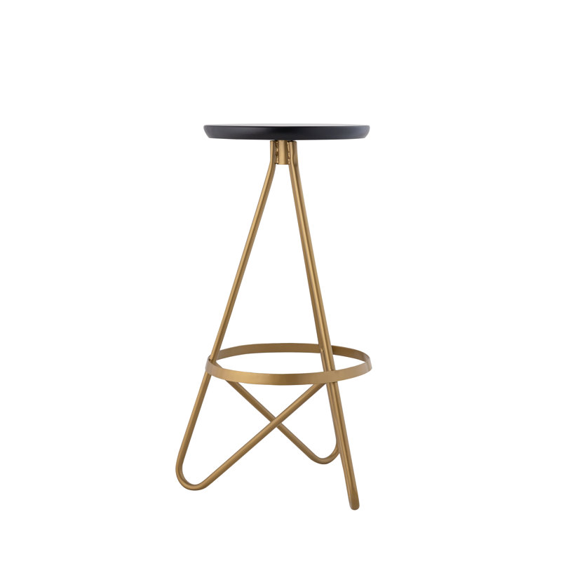 Tabouret de bar 30 po Spiroa, Noir / doré