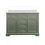 Meuble-lavabo autoportant de 107 cm (42 po) en bois vert avec lavabo simple et comptoir en pierre reconstituée-33577367