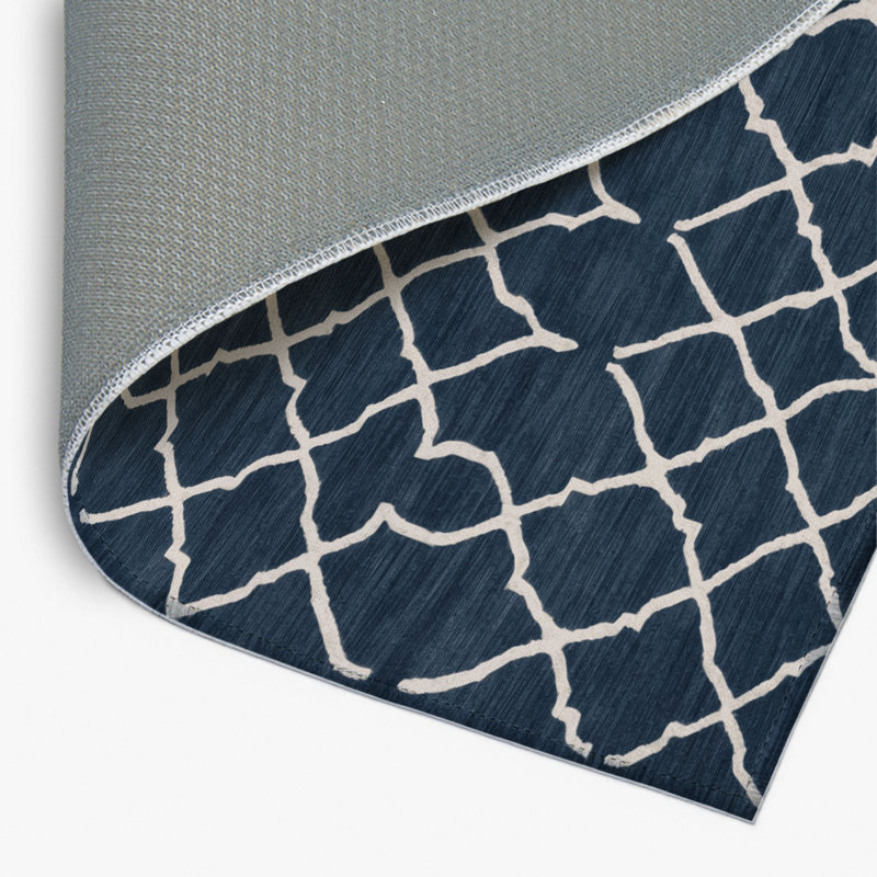 Tapis gris intérieur et extérieur Trellis, Rectangle 4pi x 6 pi