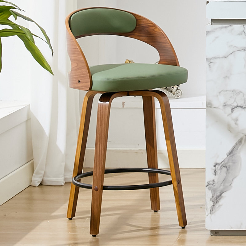 Tabouret de comptoir pivotant 30 po Modern, Tabouret de bar (siège d'une hauteur de 30 po), Vert