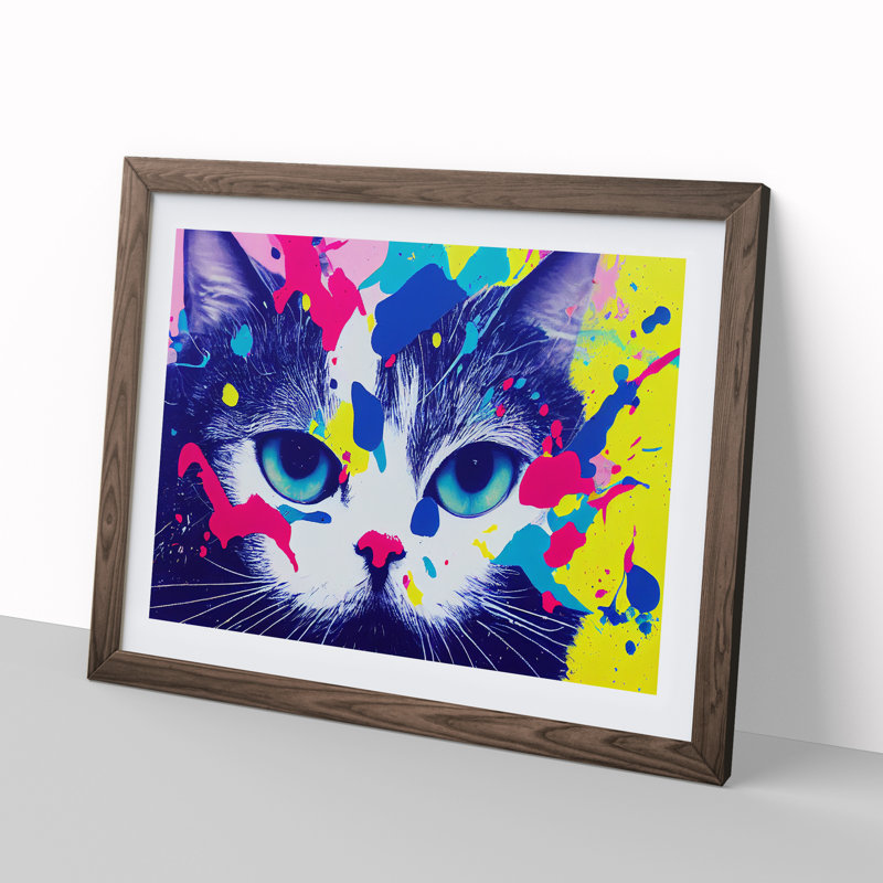 Cat Splash Vol.6 Abstract - Framed Print, 34cm H x 46cm W x 2cm D, Walnut Framed