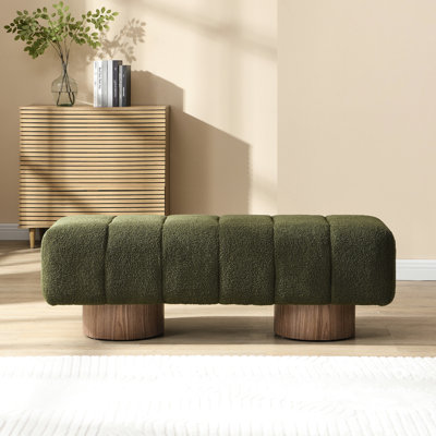 Banc rembourré Boucle, sans assemblage requis, poids de 300 lb, multi-usage dans la décoration intérieure
