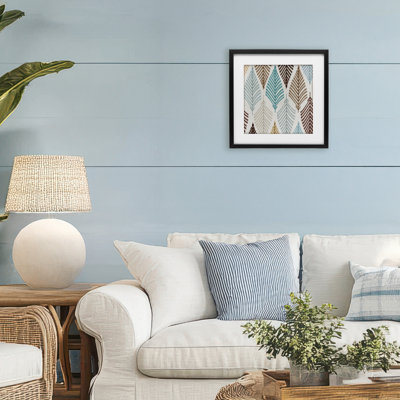Leaf And Stem Pattern Framed Print Under Glass, design by Eli Jones