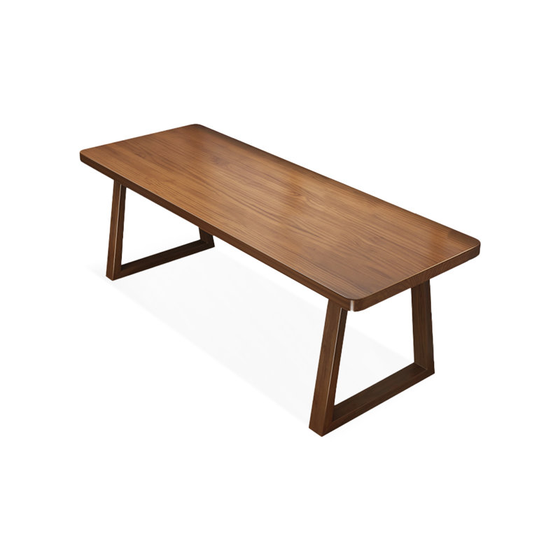 Bureau rectangulaire en bois massif brun noisette, H 29,53 po x l 70,87 po x P 23,62 po