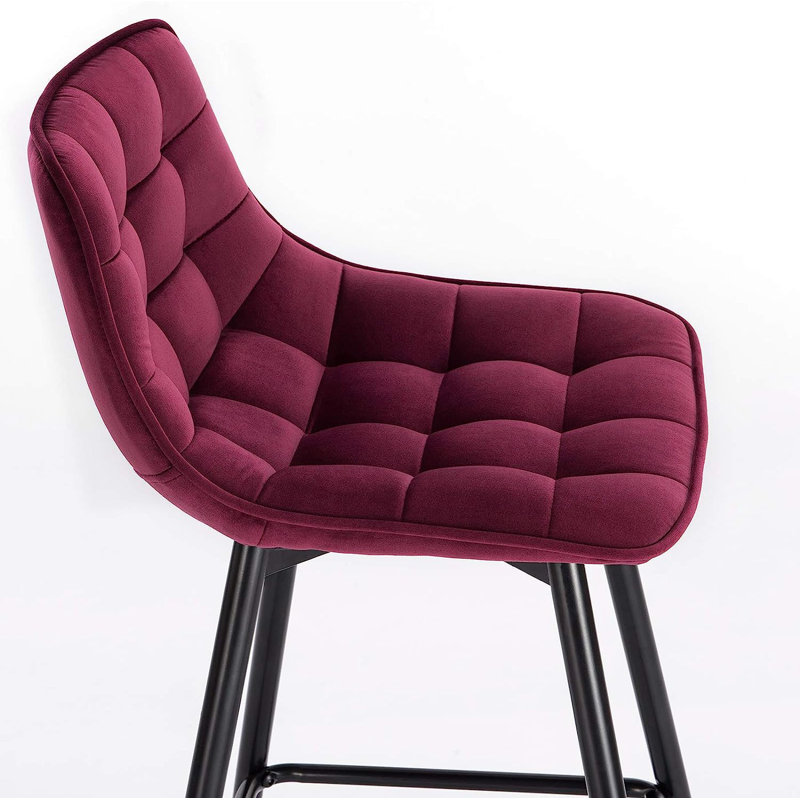Heyman Upholstered Counter Stool, Bordeaux