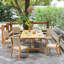 Chaise d'appoint de patio en teck Seras-113055432