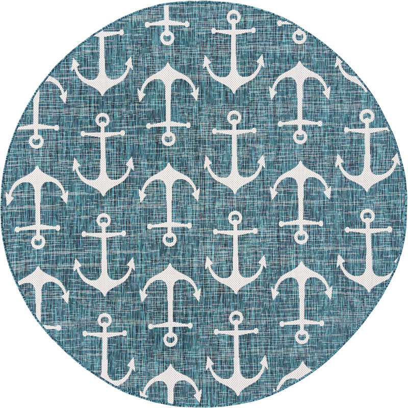 Tapis d'extérieur Ayton, Rond 7 pi 10 po