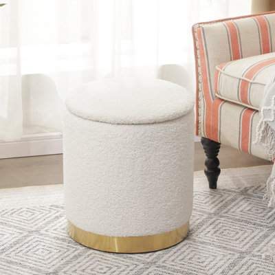 Round Storage Ottoman With Tray by Mercer41