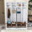 Farmhouse Hall Tree with Storage Bench, Cabinet and 4 Hooks-129595667