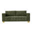 Divan-canapé en chenille vert moderne à 3 places avec design capitonné carré et pieds en acier inoxydable sur mesure pour les appartements et les petits espaces-1099790490