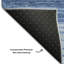 Tapis bleu en tweedy lavable à la machine Premium-1154681751