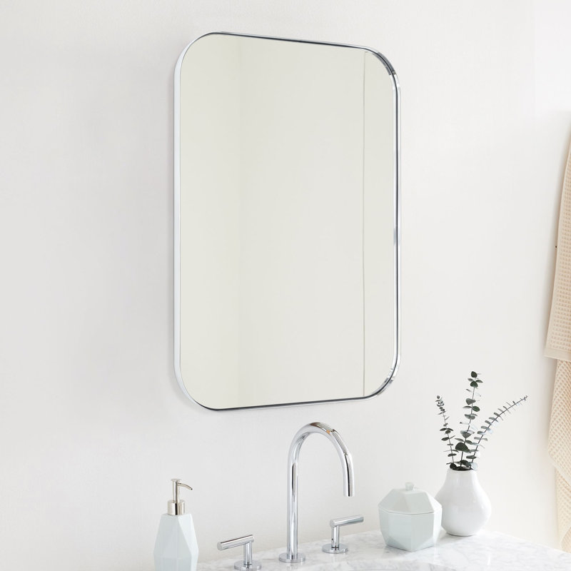Miroir mural Josilyn, Chrome chrome, 36 po x 24 po