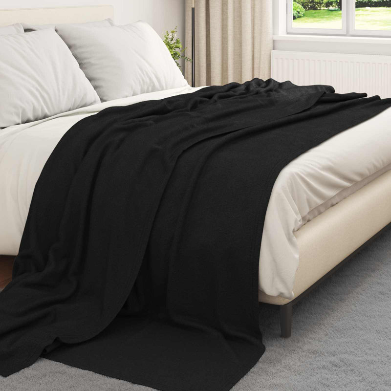 5.5-51 Throw Blanket, Black, 240cm x 220cm