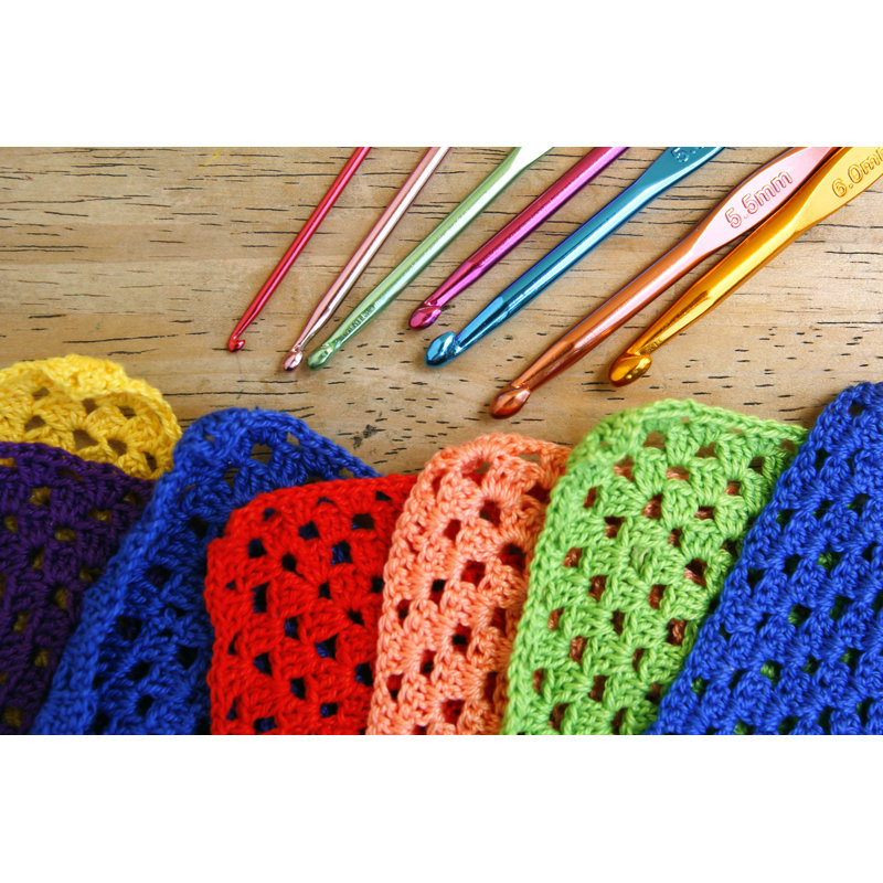 Colourful Crochet Hooks - Wrapped Canvas Print, 51cm H x 76cm W