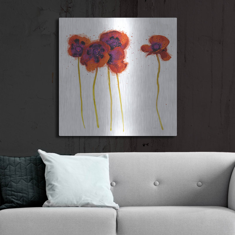 Art mural luxueux «Splash Garden 2 On White» par Shirley Novak, 36 po x 36 po