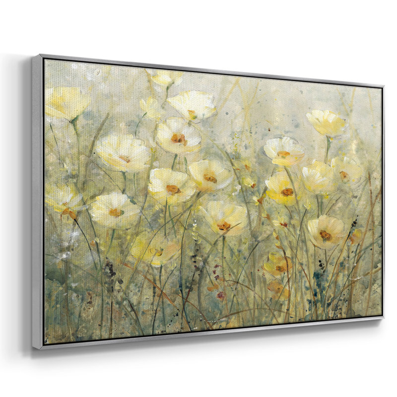 " Summer In Bloom I ", 27" H x 41" W x 2" D, Silver