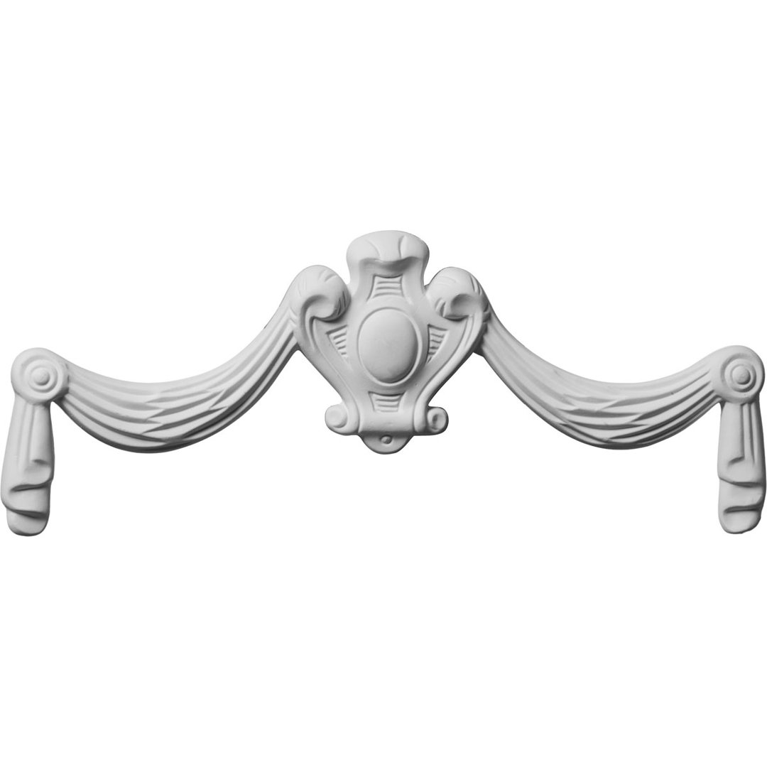 Federal 5.125'' H x 12.625'' W x 0.625'' D Urethane Onlay Scroll Ekena Millwork