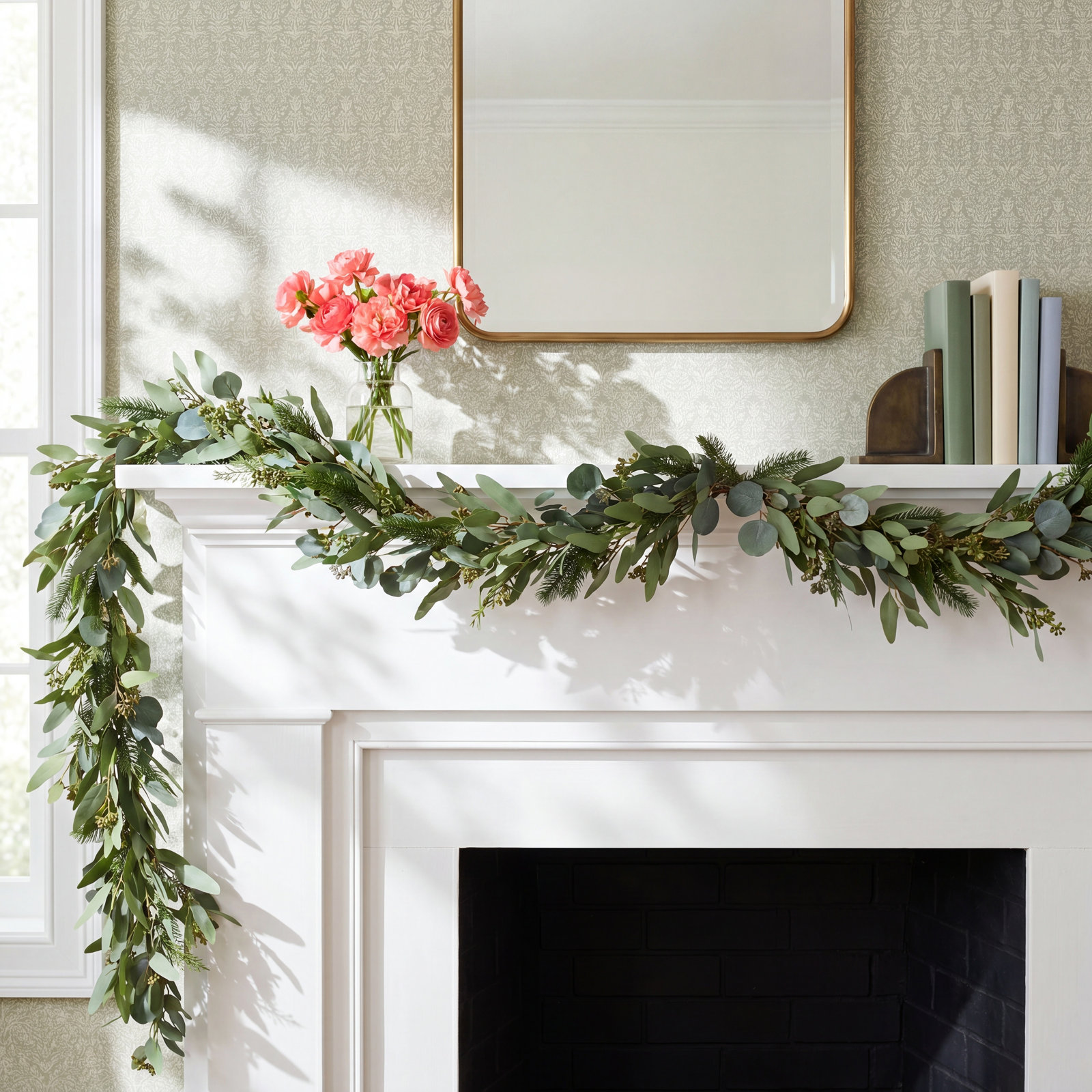60" Pre-Lit Eucalyptus Garland