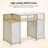 Modern Nail Desk with Drawers and Metal Frame