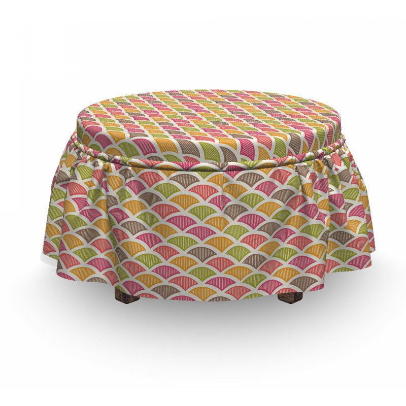 Housse pour à motif demi-cercle repose-pieds