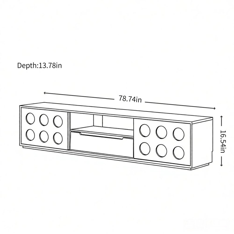 Simple and creative design TV cabinet