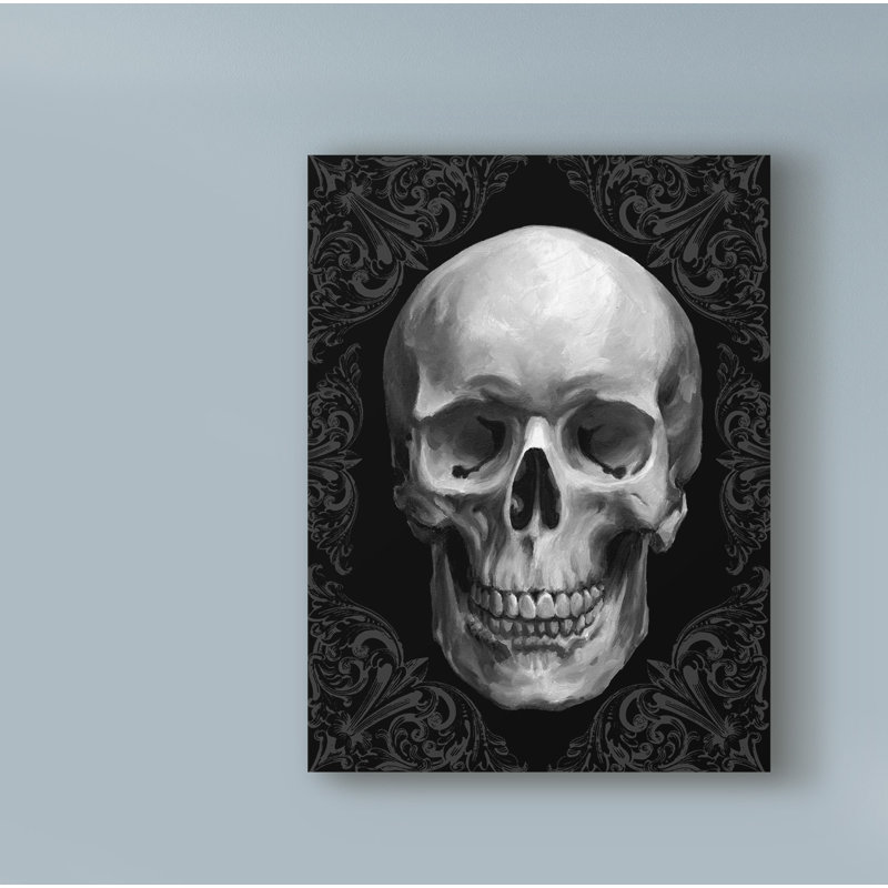 «Glam Skull» par Ethan Harper, reproduction d'art graphique sur toile, H 47 po x l 35 po x P 2 po