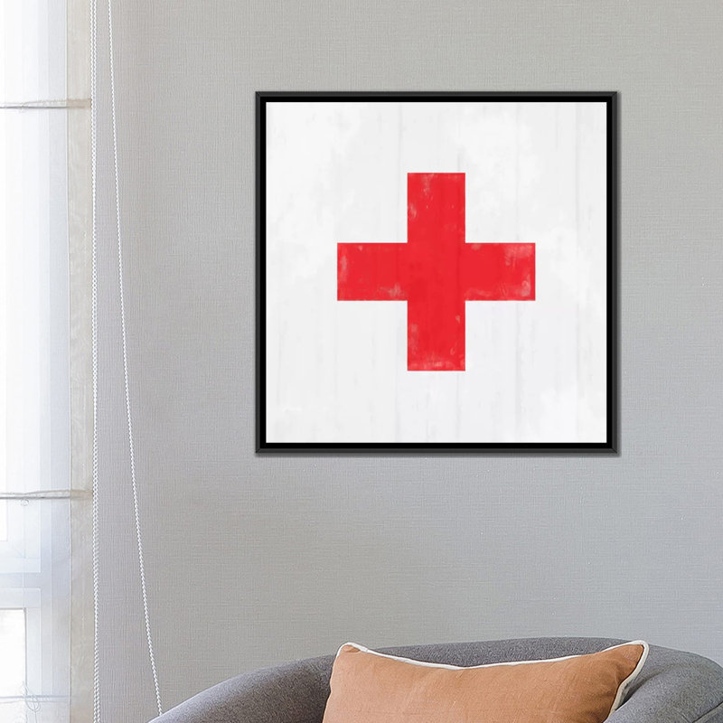 Albree Modern Cross, impression sur toile, H 12 po x l 12 po x P 0,75 po, Pas de tapis, Toile tendue