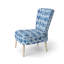 Chaise rembourrée Coastal - Chaise d'appoint bleue Ikat-1672139012