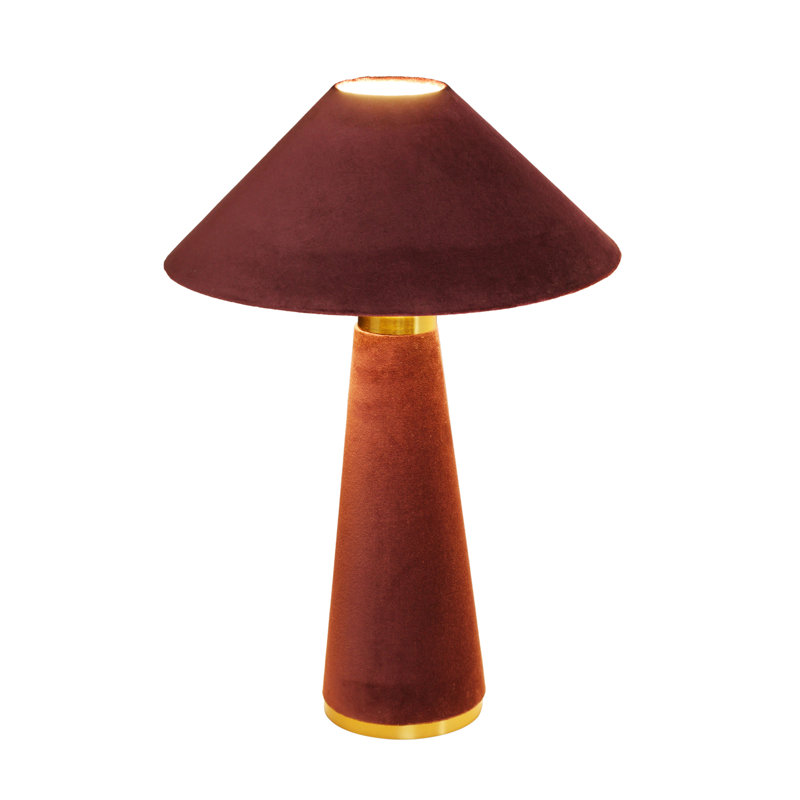 Graham Terracotta Velvet Table Lamp, Burgundy, Burgundy