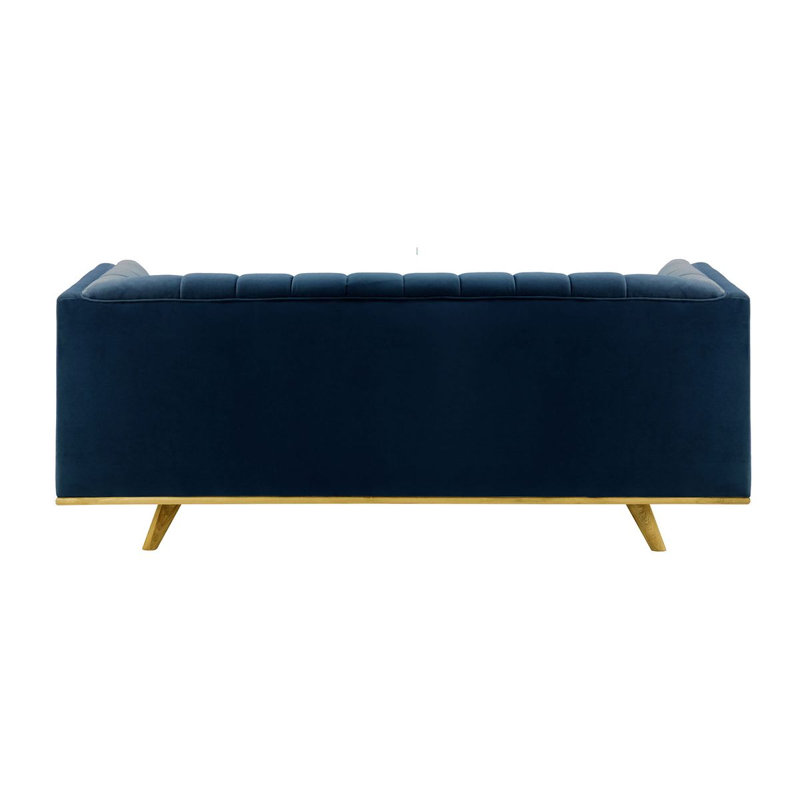 Badnath 3 Seater Velvet Sofa, Blue