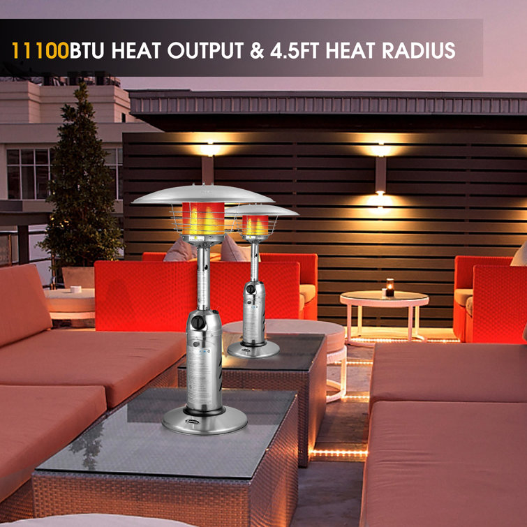 Costway Stainless Steel Propane Tabletop Patio Heater | Wayfair