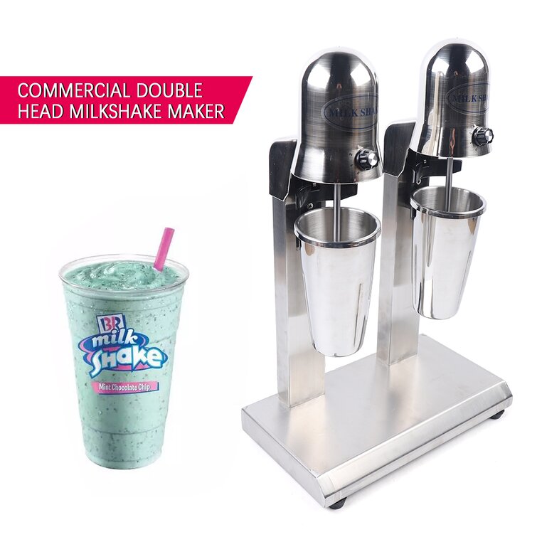 Commercial Double Head Drink Mixer Stainless Steel Milk Shake Machine for  Drink Mixer 110V