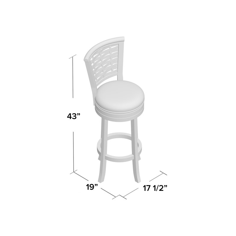 Lantz Swivel Upholstered Counter Stool, Counter Stool (26" Seat Height)