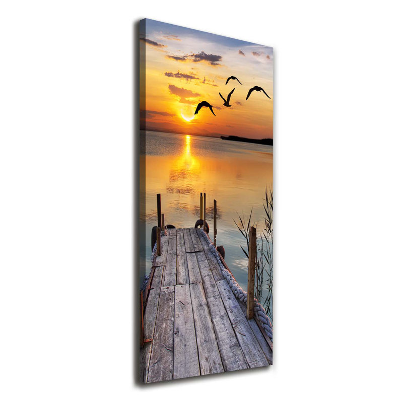 Wooden Pier - Wrapped Canvas Print