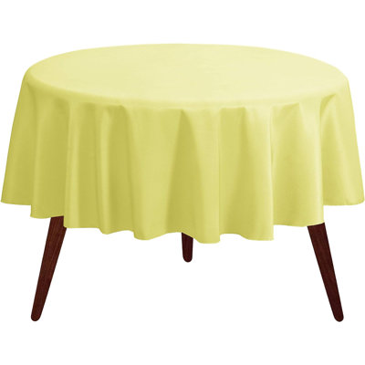 Ambee Round No Pattern Polyester Tablecloth